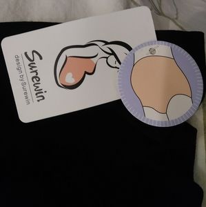 Surewin intimates black maternity panty